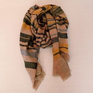 Stripe oblong scarf